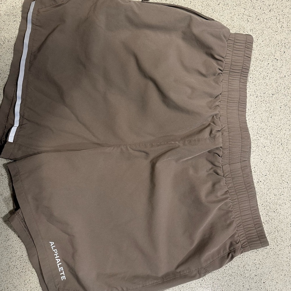 Alphalete Taupe Performance Shorts